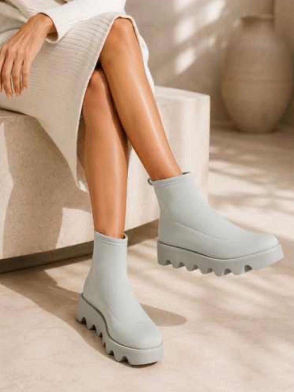 Issey Miyake x United Nude Grey Platform Boots 37 Star Trek Screen Worn - Picture 3 of 14